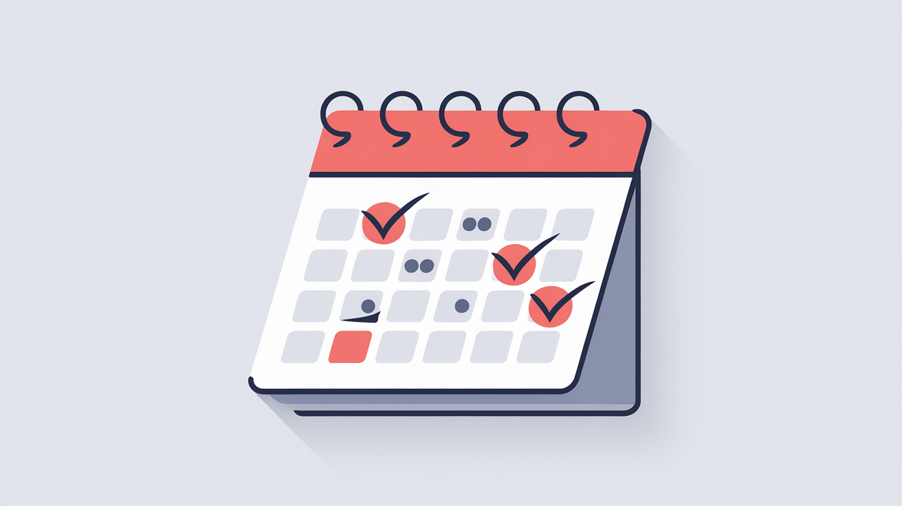 Planification réussie avec Framadate, calendrier stylisé avec dates cochées