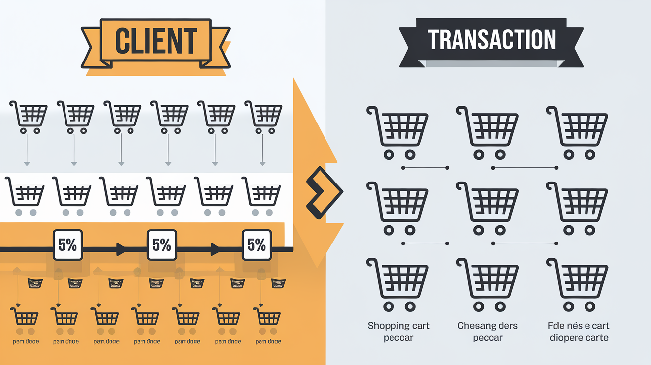 Différence entre panier moyen client et transaction