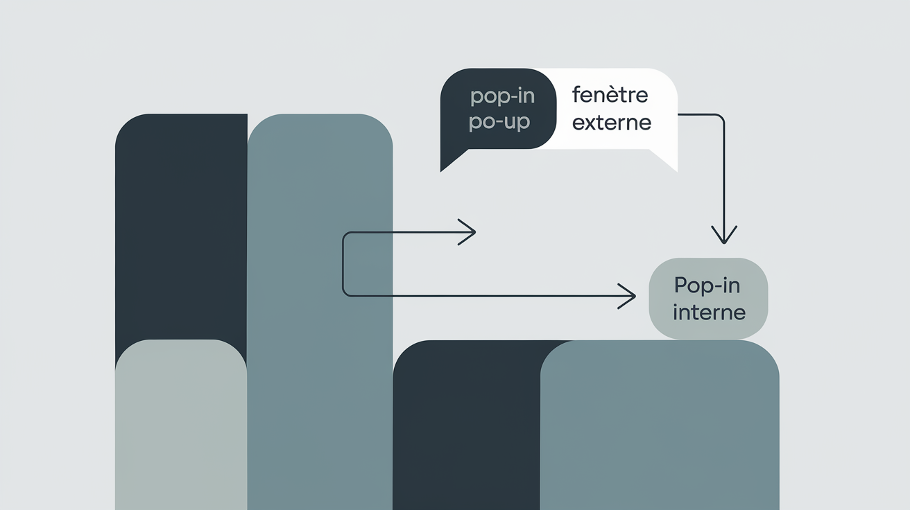 Schéma comparatif pop-up vs. pop-in
