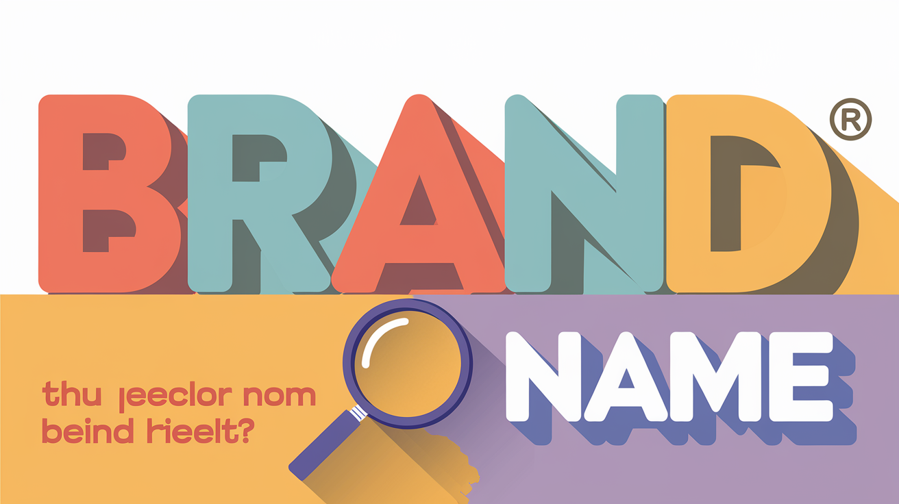 exemple visuel flat design logo nom baseline impactante