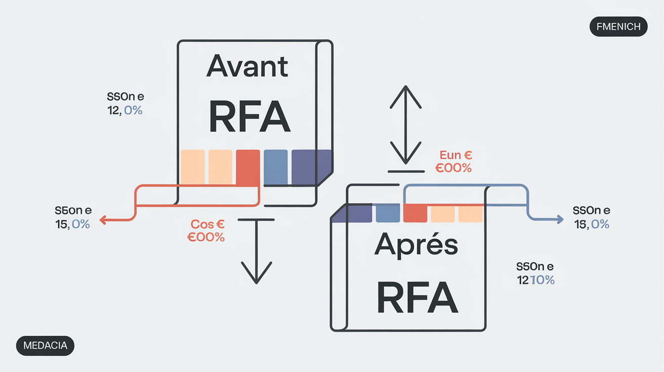 Graphique valorisation des stocks avant et après application de la RFA