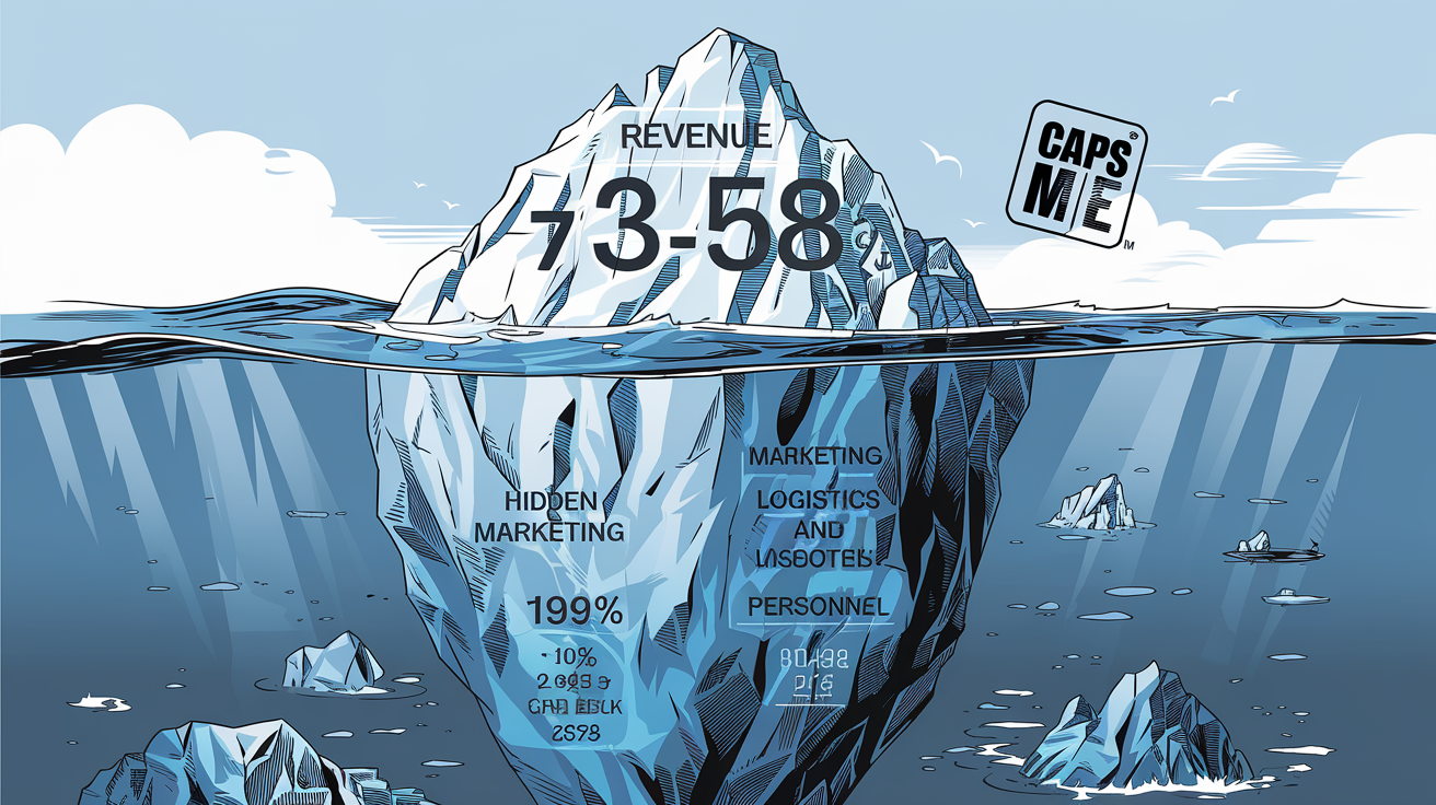 Coûts cachés iceberg sous le chiffre d'affaires