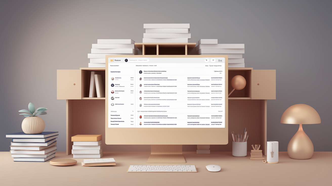 Interface OVH Roundcube propre et ordonnée sur bureau rangé