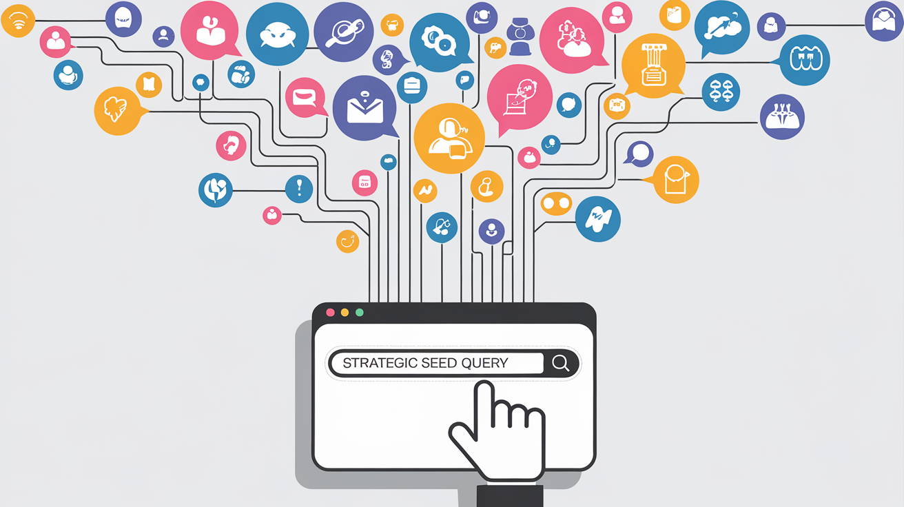 Définir sa requête initiale dans Keyword Tool IO selon son audience cible.
