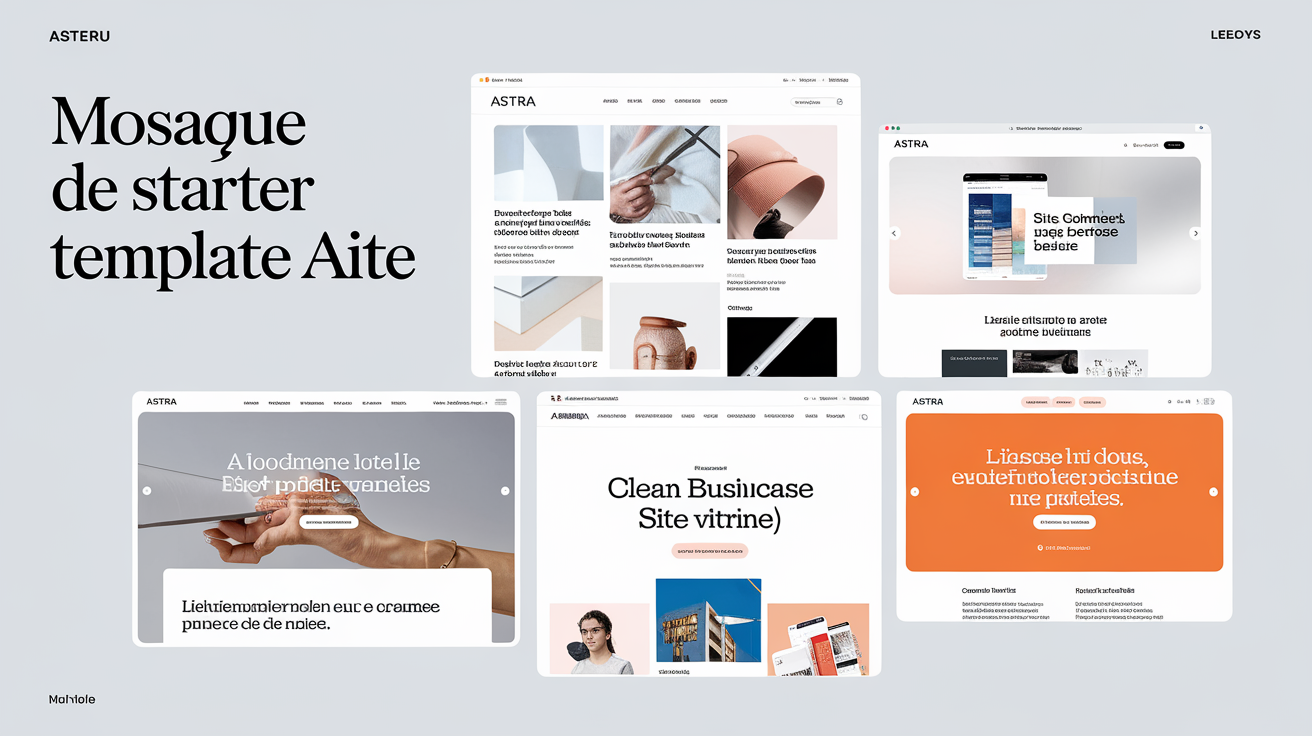 Mosaïque Starter Templates blog portfolio vitrine boutique