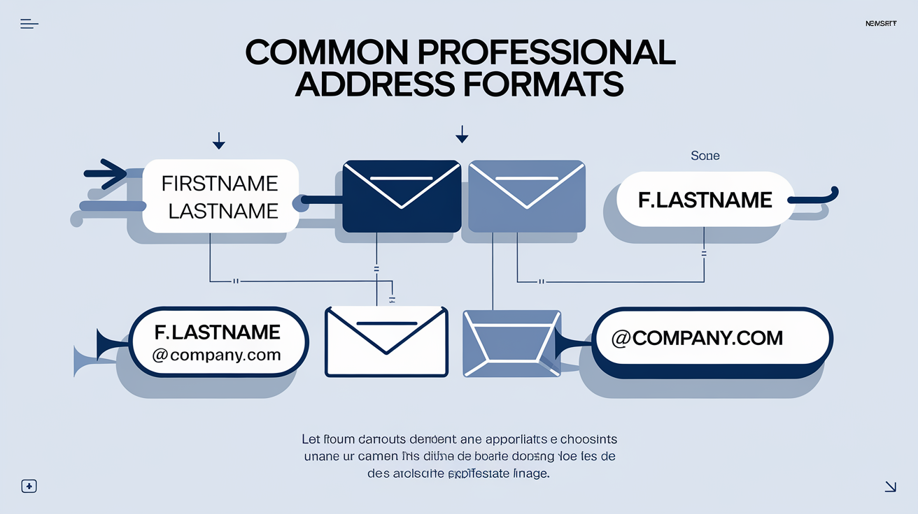 Schéma des formats d'adresse email professionnelle