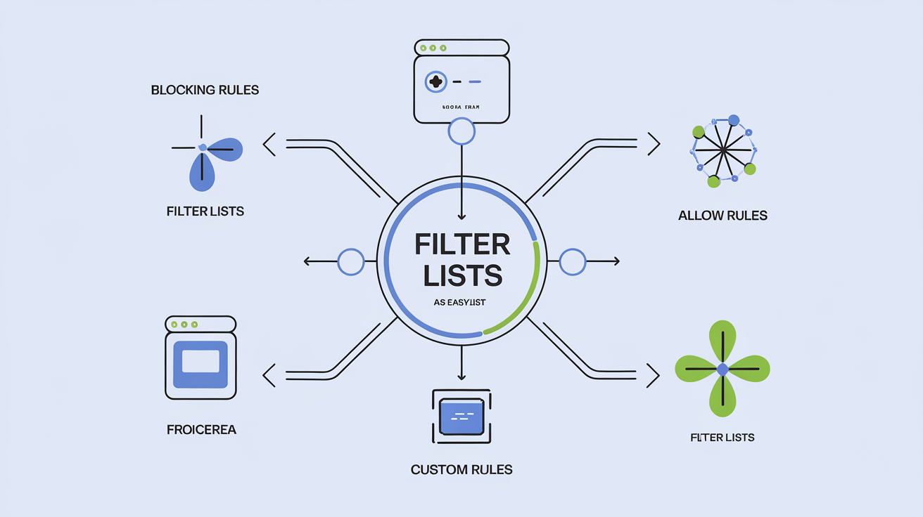 Schéma filtre adblocker EasyList