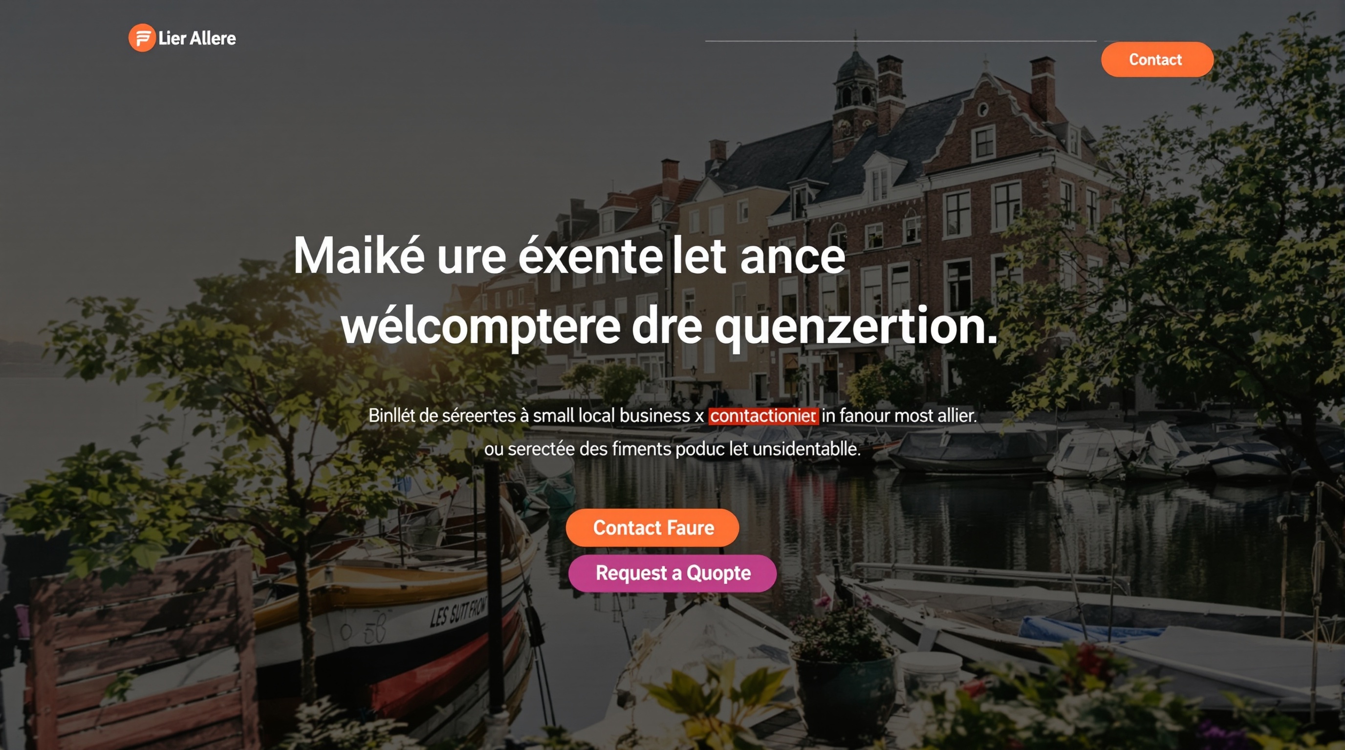 Exemple de site vitrine performant avec navigation claire et appels à l'action visibles.