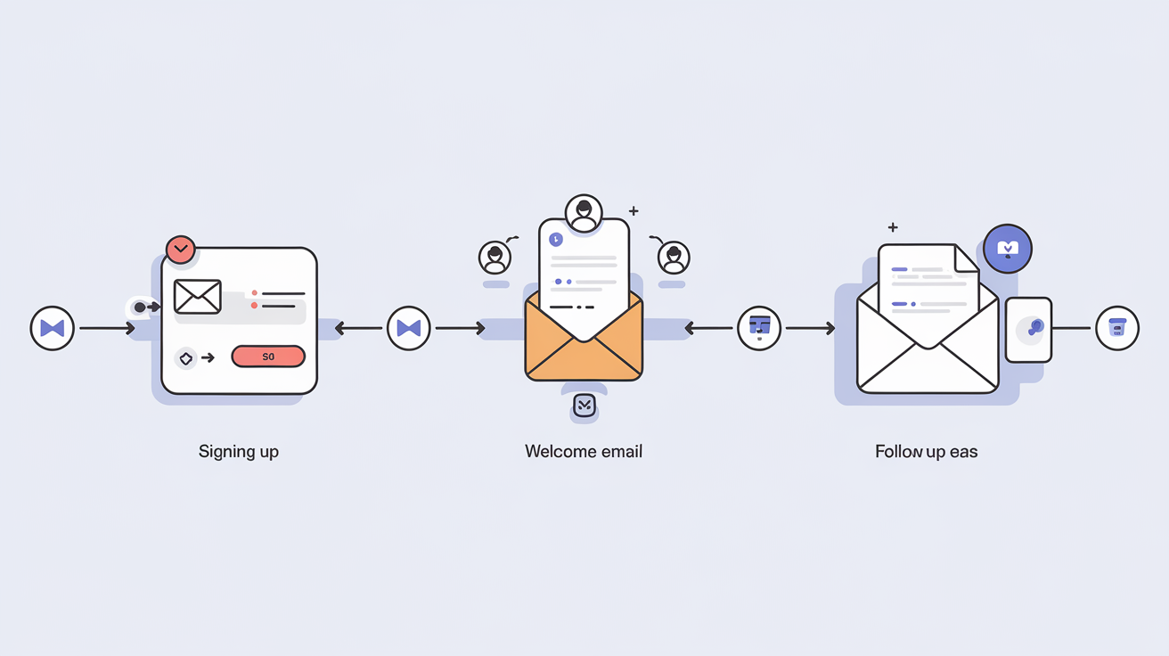 Schéma workflow automatisation email Mailjet